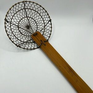 Bamboo Wire Spider Skimmer Scooper Boiling Frying Utensil Cooking